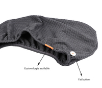 Serviette de bain en microfibre élastique gaufrée, serviette de séchage de cheveux en microfibre avec logo personnalisé pour femmes