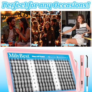 Kit de cils en grappe à marque privée, effet naturel, bande fine, volume 180 pièces, grande capacité - Product Image 6