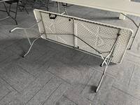 Fabricant en gros 6ft 5ft 4ft Table pliante rectangulaire moderne de jardin en plastique pliable pour les événements en plein air, les restaurants et les hôtels