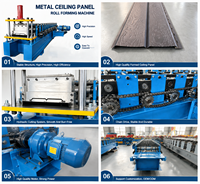 Macchina Automatica per la Formatura di Pannelli Metallici per Soffitti, per la Produzione di Piastrelle a Clip per Controsoffitti