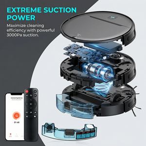 Aspiradora Inalámbrica con Función de Mopa, Aspiradora Robótica de Estilo Húmedo y Seco con Control por Aplicación, Succión de 3000 Pa, Limpieza Inteligente - Product Image 2