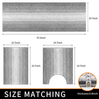 Vente en gros de tapis de salle de bain en microfibre à séchage rapide tapis de bain en chenille absorbant l'eau douce ensembles de tapis de bain 3 pièces