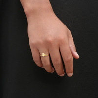 Bague de couple unisexe haut de gamme en acier inoxydable plaqué or 18 carats, style Hug Marry Crown Heart, pour mariage, fête, bijoux de mode, cadeau