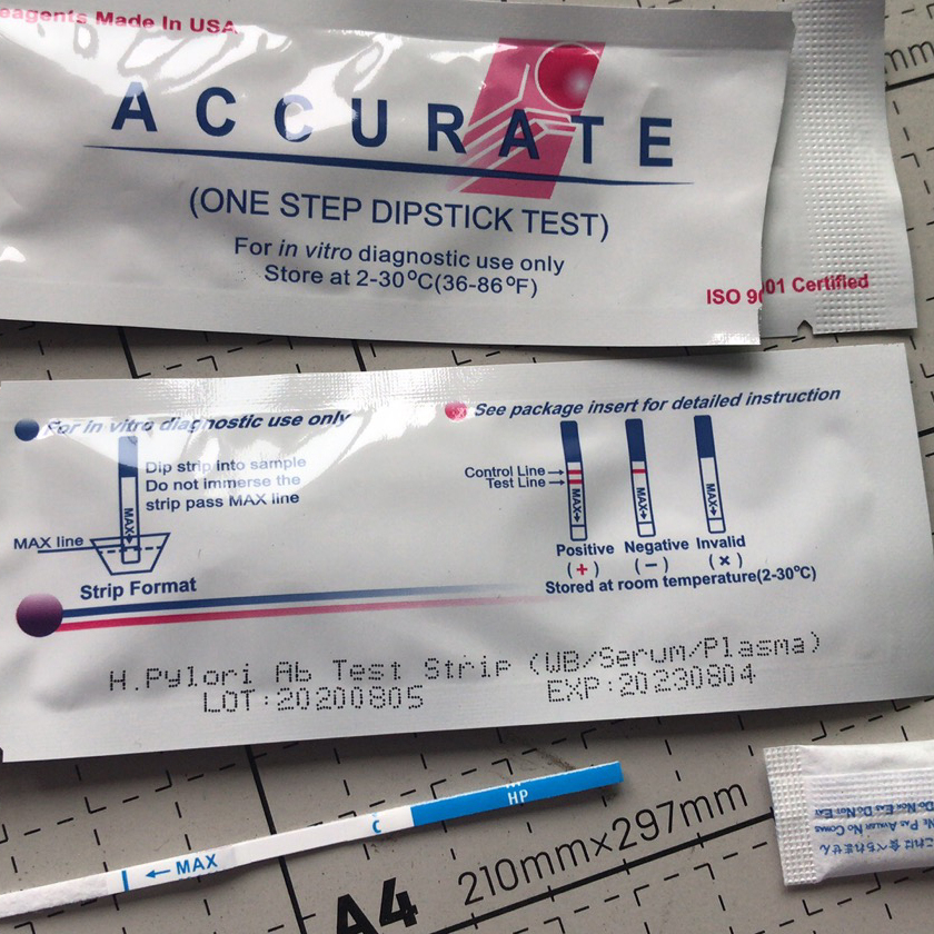 Тест-полоска быстрого действия H.P Ab 2,5 мм (wb/сыворотка/плазма)