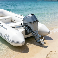 Mesin Perahu Luar Papan (Outboard) Bensin Fornlong Baru 20HP 4 Tak 2 Silinder Berpendingin Air Performa Tinggi dengan Tuas Kemudi Manual