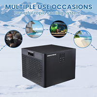 Qilong Mini Compresseur de pompe à moteur 0,3 CV, Refroidisseur à eau froide de nouvelle conception, 220V R410A, Refroidisseur à recirculation pour bain de glace et spa 1