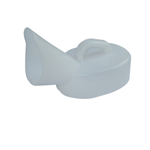 Urinoir féminin de grand diamètre 800 ml en plastique portable ovale avec graduations pour femmes alitées - Product Image 3