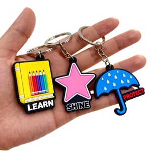 Cadeau promotionnel, porte-clés en caoutchouc souple personnalisé avec logo, design créatif, chaîne en métal pour la publicité - Product Image 1