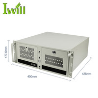 19 "4U rak Mount Server industri Pc Core I7 6700 Dual Lan 6 Serial Port mendukung 6 3.5 Inch HDD