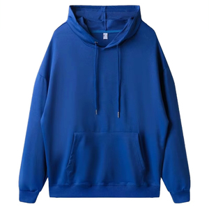 Dropshipping Men's 380g Spring Autumn Hooded Long Sleeve Casual Sweater Solid Color Pocket Woven <b>Thin</b> Style <b>Hoodie</b> Plain Dyed - Product Image 1