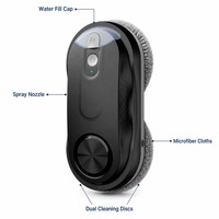 Robot de nettoyage de vitres électrique industriel, nettoyeur de vitres automatique, usage commercial, pour les immeubles de grande hauteur, utilisation en extérieur, protection anti-chute