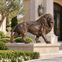 Sculpture de lion en bronze sur mesure, grande statue d'animal antique pour villa, hôtel, place publique, entrée de jardin, décoration extérieure, directement de l'usine