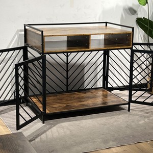Grande cage en bois épaissie pour chiens de type Alaskan Malamute et Golden Retriever, avec armoire multifonctionnelle intégrée. - Product Image 4