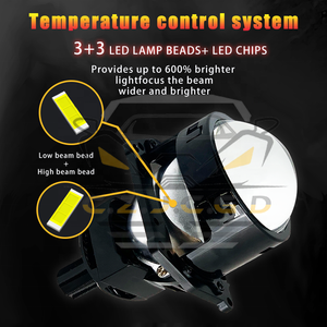 JC-61 New 3-Inch <span class=keywords><strong>LED</strong></span> Đèn Pha 110W Duy Nhất Đèn Cup Kép Ánh Sáng Ống Kính Ngắn Loại Siêu Nhiệt Từ Chối Bi <span class=keywords><strong>LED</strong></span> Ống Kính Máy Chiếu - Product Image 3