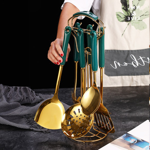 Accessoires de cuisine de luxe, outils de cuisson, spatule à fentes, ustensiles de cuisine, cadeau, métal, acier inoxydable, ensemble d'ustensiles de cuisine - Product Image 6