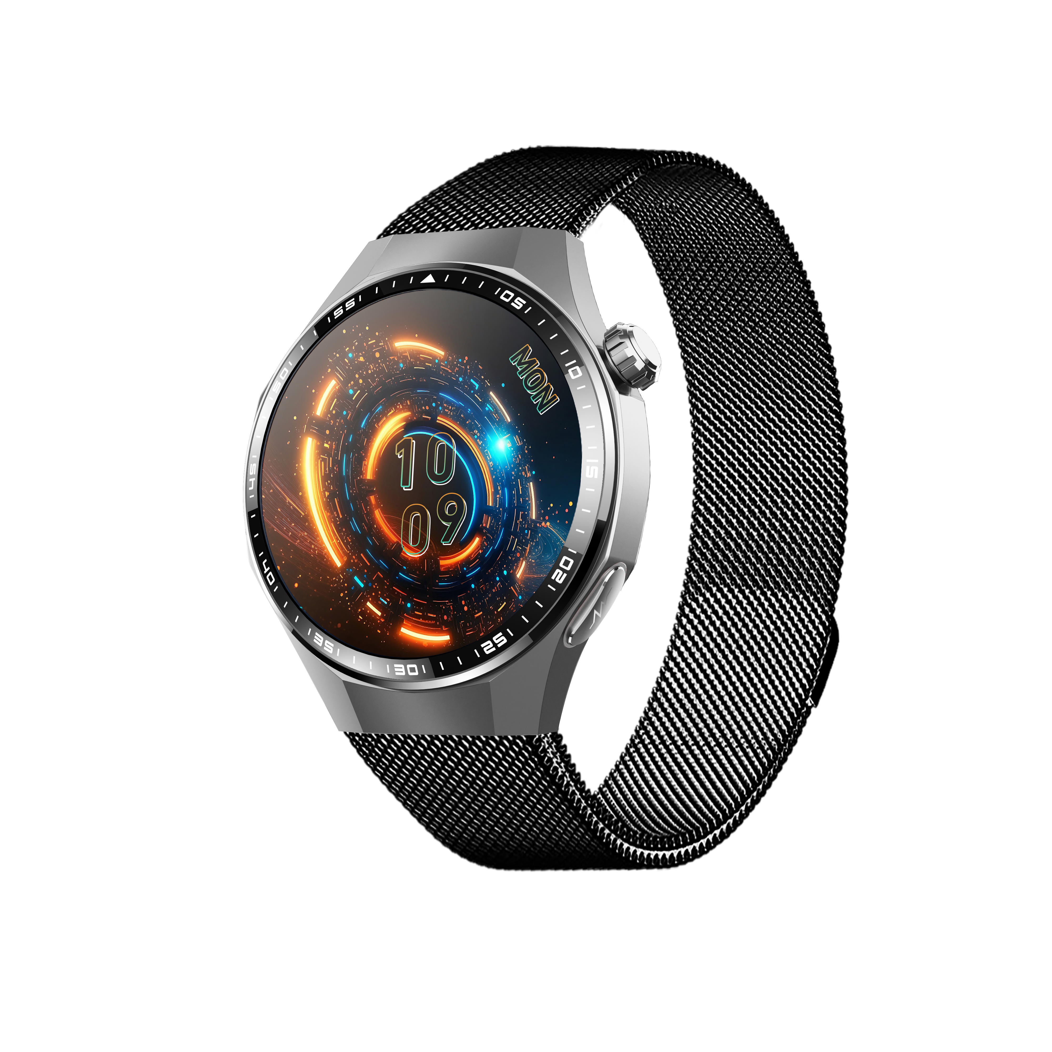 Correa de reloj negra Milán