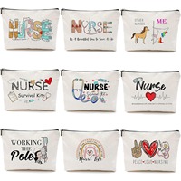 Cadeaux d'infirmière pochette à fermeture éclair sac cosmétique cadeaux d'appréciation infirmière praticienne cadeaux pour femmes sac de maquillage d'étudiant en soins infirmiers