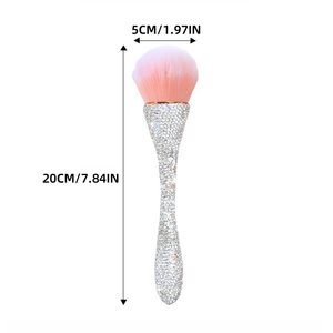 Pinceau de fond de teint de luxe avec strass en cristal diamanté, utilisé avec un pinceau à raser, pinceaux de maquillage STOCK - Product Image 6