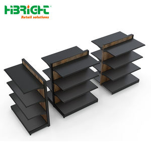 Supermercado estantes de almacenamiento de madera de la isla al por menor estanterías de la tienda de licor tienda estante de exhibición de madera góndola vino rojo - Product Image 3