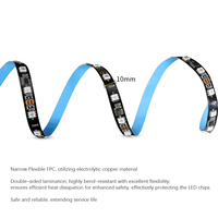 Bande lumineuse LED intelligente Ws2811 (contrôle par application/Alexa) 5050 Rgb Led Strip Light