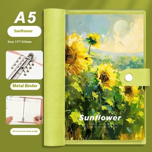 Nuevo cuaderno de pintura al óleo Vintage transparente de cuero suave, planificador literario, cuaderno de hojas sueltas A5 B5 - Product Image 6