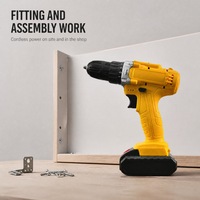 Kit de perceuse à percussion rotative avec chargeur de batterie et accessoires OEM, sans clé, 21V/18V, 1/2, couple maximal de 30 Nm, pour réparation et assemblage en atelier domestique
