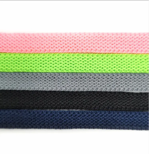 Custom Europe Style Polyester Flat Draw Cord <strong>Drawstring</strong> Fancy Draw Cord With Silicone Tip End for Hoodies Pants - Product Image 5