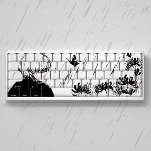 130 74 Teclas <span class=keywords><strong>Kaneki</strong></span> <span class=keywords><strong>Ken</strong></span>, Teclas de Anime y Cómics, Perfil Cherry PBT, Teclas Personalizadas Hechas a Mano para Teclado Mecánico - Product Image 1