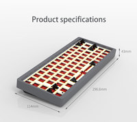 Kit de teclado mecánico, aleación de aluminio RGB, intercambio en caliente, PCB, 3 modos, venta al por mayor