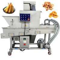 Machine automatique de panification pour nuggets de poulet et crevettes, équipement commercial d'application de panure