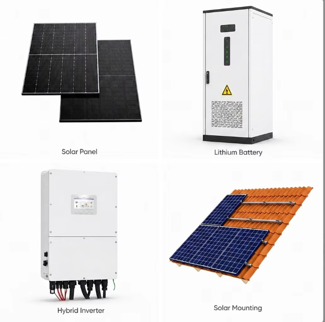 Reliable Microgrid Diesel Generator Linked 10kw-30kw Complete ESS Solar Hybrid Power System for Unstable Grid Nigeria Solution