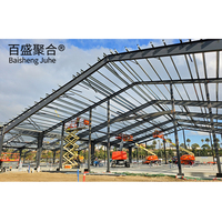 Structure en acier pour entrepôt industriel, kit de bâtiment métallique préfabriqué, hangar à grande portée, grange agricole galvanisée