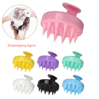 Dropshipping Products 2025 Portable Silicone Scalp Massage Brush Hair Shower Comb avec Professional Order Fulfillment