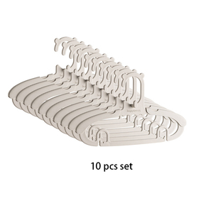 Lot de 10 cintres pliables antidérapants pour bébés et enfants avec 10 pinces à doigts - Product Image 3
