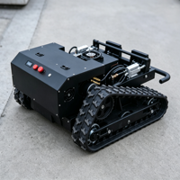 Tondeuse à gazon télécommandée robuste avec chenilles en caoutchouc de 550 mm, tout-terrain, pour la maison et le jardin