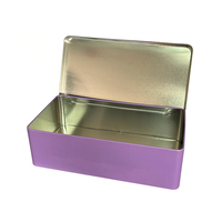 Emballage de boîte en étain en forme de rectangle à impression personnalisée Boîte à gâteau alimentaire Boîtes à gâteau en forme d'étain Conteneur en métal Noël