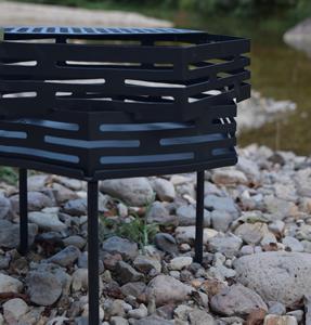 Braciere Riscaldante in Acciaio Inox, Stufa <span class=keywords><strong>a</strong></span> <span class=keywords><strong>Legna</strong></span> Portatile con Forno Inferiore <span class=keywords><strong>per</strong></span> Cucina all'Aperto e Campeggio - Product Image 5