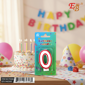 Vela de cumpleaños hecha a mano de 5,5 \ "NO.0 144 uds/Cs patrón de palo de feliz cumpleaños cera para decoración del hogar para fiestas Pascua Año Nuevo - Product Image 3