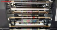 Impresora Flexográfica para Bolsas de Plástico y Etiquetas de Papel, Máquina Automática de 6 Colores con Velocidad de 200 m/min