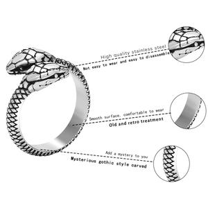 Anillo de moda para hombre, estilo motero, de acero inoxidable, gótico, punk, satánico, para comercio exterior - Product Image 2