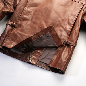 Giacca di pelle Casual da uomo con risvolto da uomo - Product Image 6