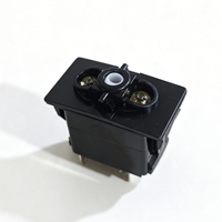 Interrupteur à bascule SPST (ON)-OFF à double lumière orange 5 broches DC12V/24V sans couvercle pour la modification de camions, motos, bateaux et voitures