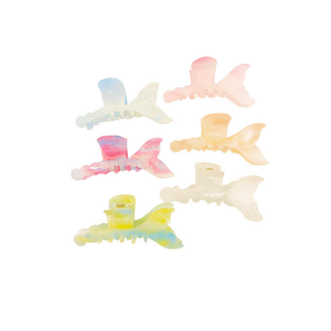 Fermaglio per capelli a forma di artiglio di pesce da 10 cm per donna con design colorato - Product Image 1