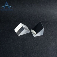 Custom Optical Glass Prism Enhanced Aluminum Coating 90% Clear Aperture Right Angle Reflecting Triangular Prism