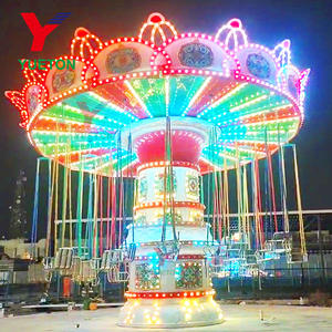 Chaise volante de fête foraine, manège à chaîne tournante, parc d'attractions, sensations fortes, grande balançoire extrême, chaise volante pour enfants et adultes - Product Image 5