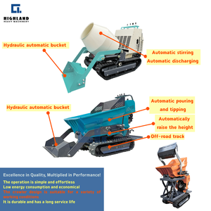 Transporter Mini Crawler-barrow Bertenaga Diesel 500kg 1000kg 1200kg Track Dumper Crawler Front <span class=keywords><strong>Loader</strong></span> Dengan Mesin Dan Pompa - Product Image 3