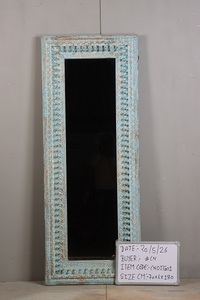 Wooden Wall <b>Mirror</b> with Vintage Style Detailing Strong Solid Wood Construction and Timeless Decorative Design for Modern - Product Image 2
