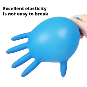 بيع بالجملة قفازات سميكة من المطاط باللون الأزرق خالية من مسحوق الشيك عالية المرونة لحماية العمال وغسل الأطباق - Product Image 3