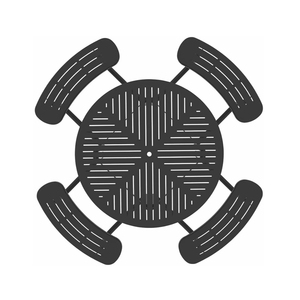 Mesa de Picnic Circular de <span class=keywords><strong>6</strong></span> plazas de Metal expandido para exteriores, silla exterior para restaurante, mesa de Picnic redonda comercial con agujero para paraguas - Product Image 2