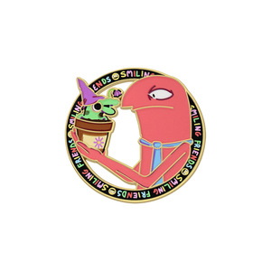 Pin de solapa esmaltado de recuerdo, colorido, de dibujos animados, con diseño de personaje Kawaii sonriente, de los amigos <span class=keywords><strong>Alan</strong></span> y Glep, para fans - Product Image 2